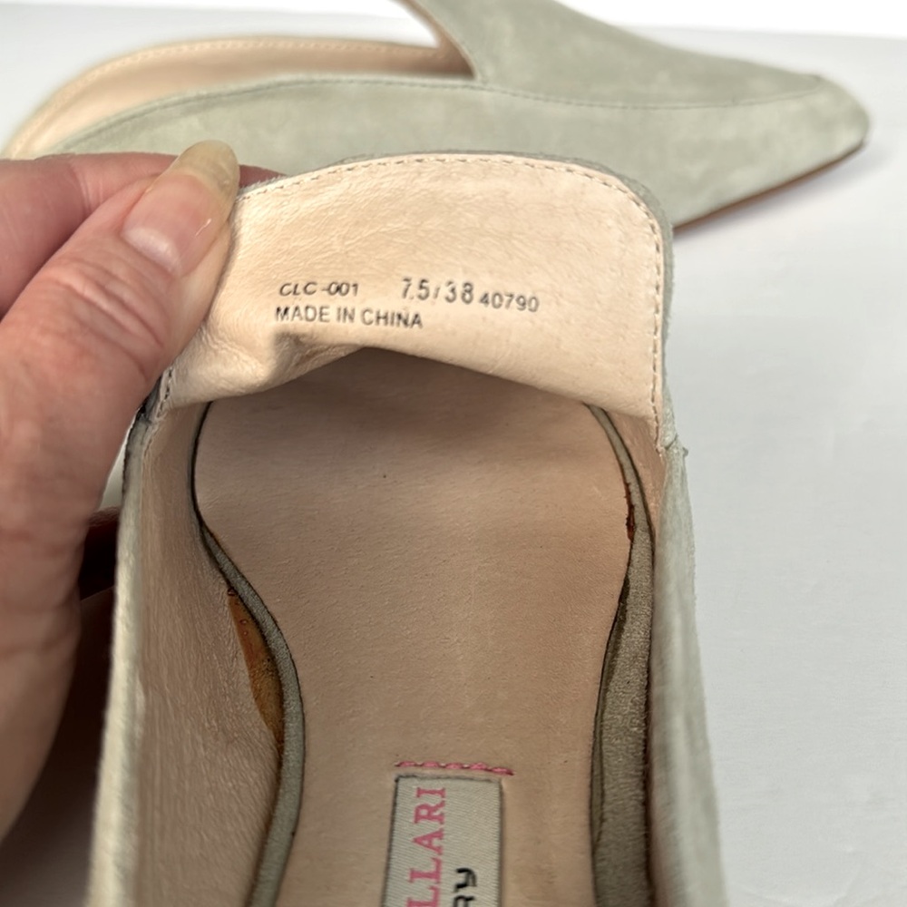 CHINESE LAUNDRY KRISTIN CAVALLARI Womens Sage Green Suede Capri Mules 7.5/38 NEW - Picture 9 of 11